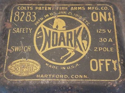 colt noark no 513 electric box|Vintage Colt Noark Firearms Mfg. Co Fuse Electric Box Breaker .